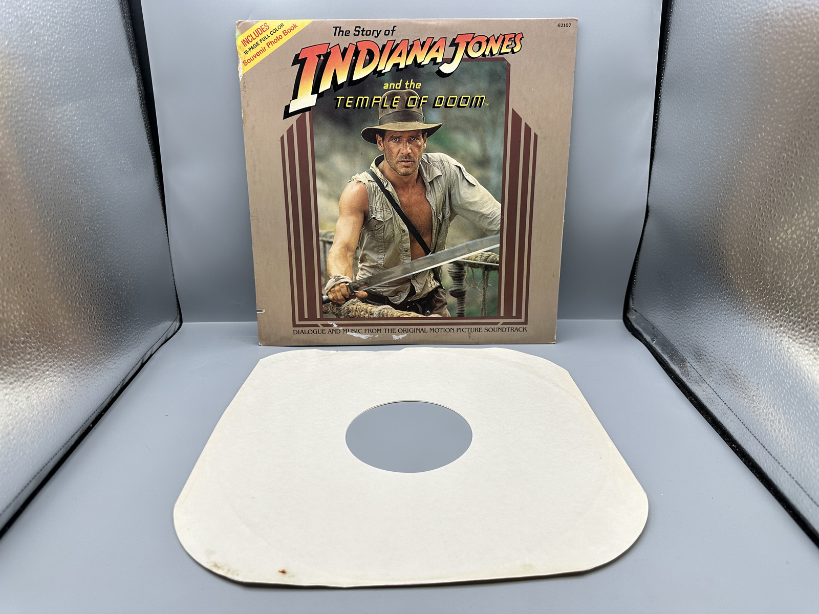 1984 Buena Vista Records The Story of Indiana Jones and the Temple of Doom Vinyl Album - 62107