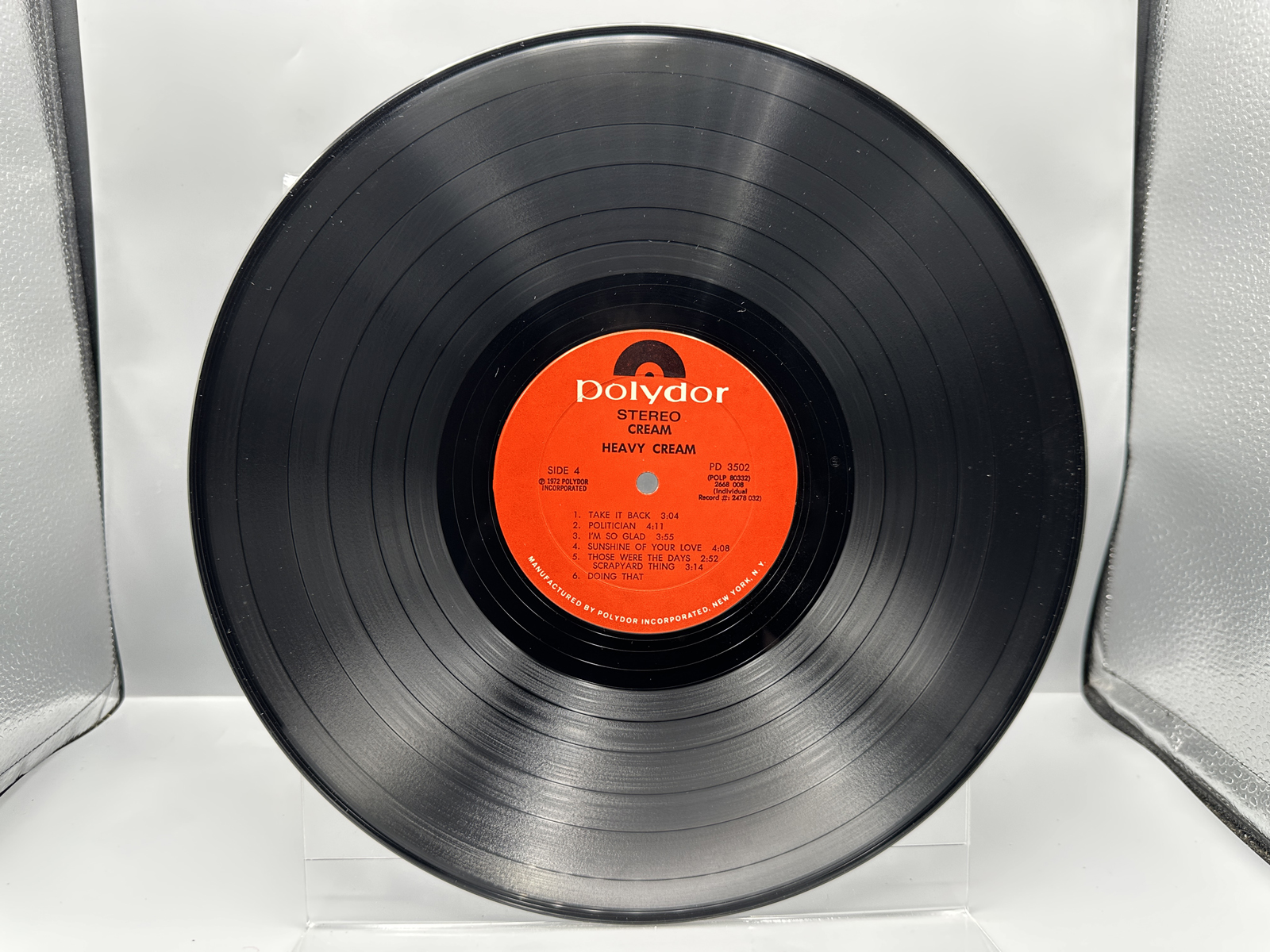 1972 Polydor Records Cream Heavy Cream Double LP Vinyl Album - PD 3502