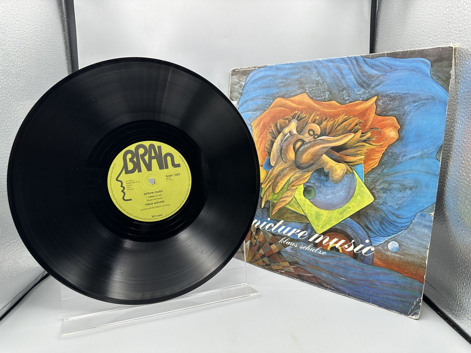 1974 Brain Records Klaus Schulze Picture Music Vinyl Album - brain 1067