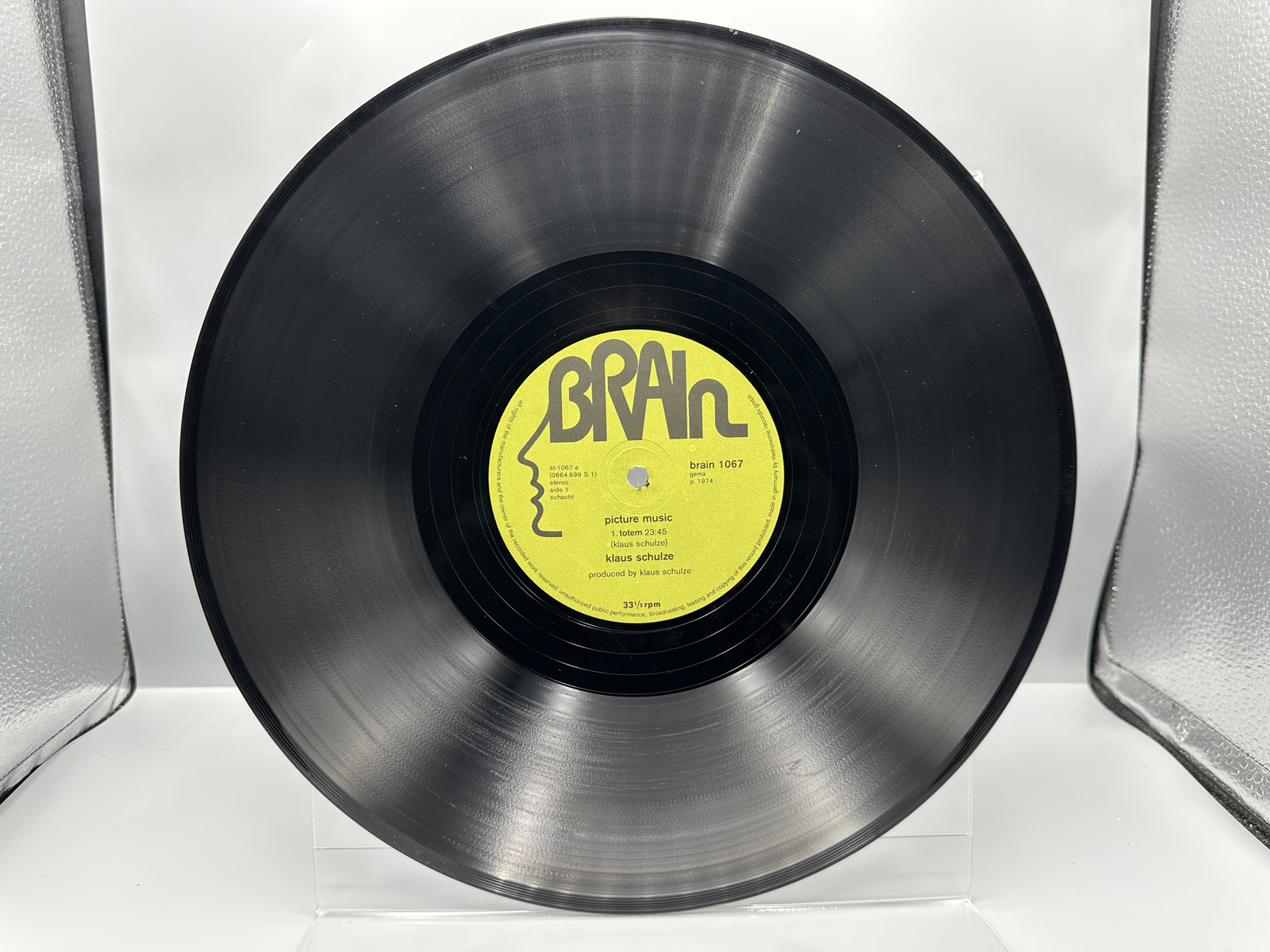 1974 Brain Records Klaus Schulze Picture Music Vinyl Album - brain 1067