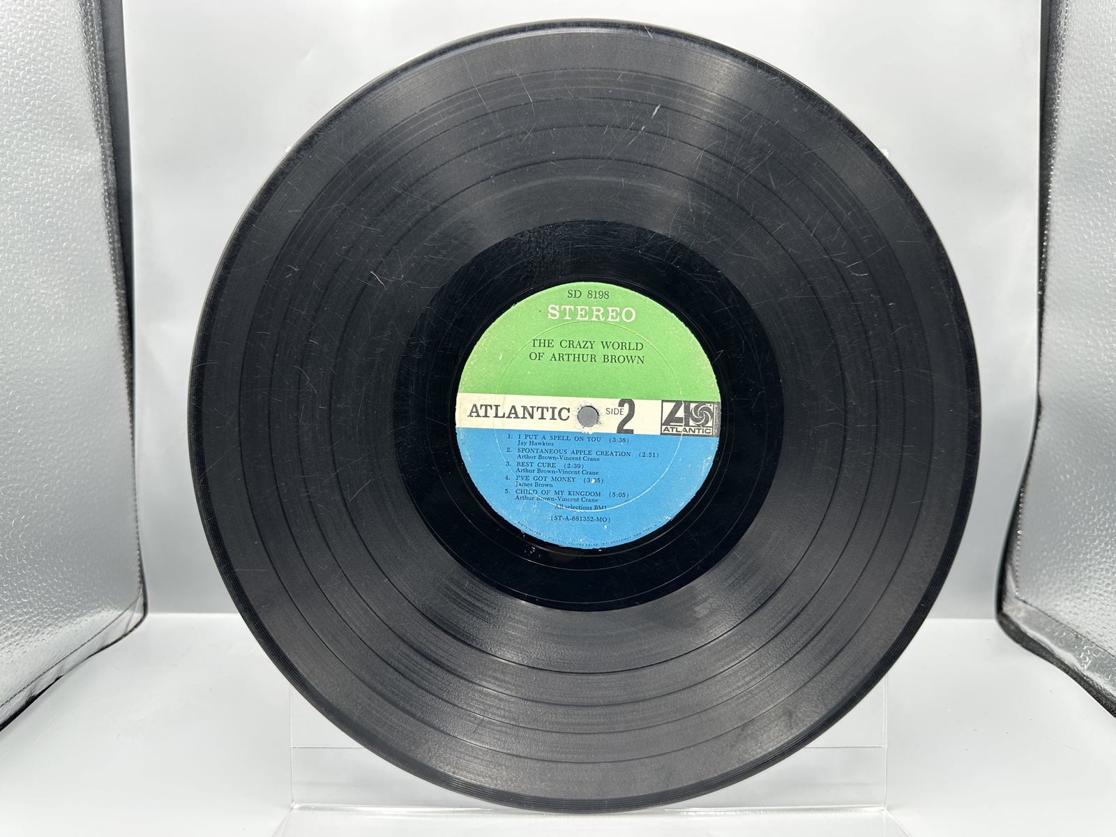 1968 Atlantic Records The Crazy World of Arthur Brown Vinyl Album - SD 8198