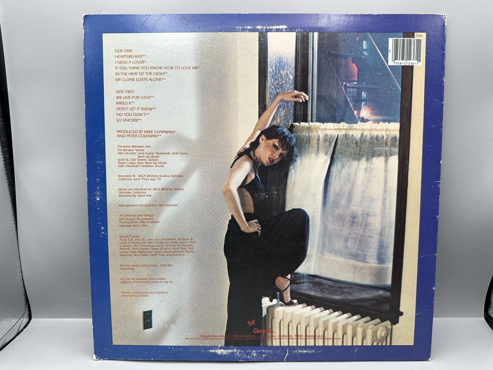 1979 Chrysalis Records Pat Benatar In the Heat of the Night Vinyl Album - CHR 1236