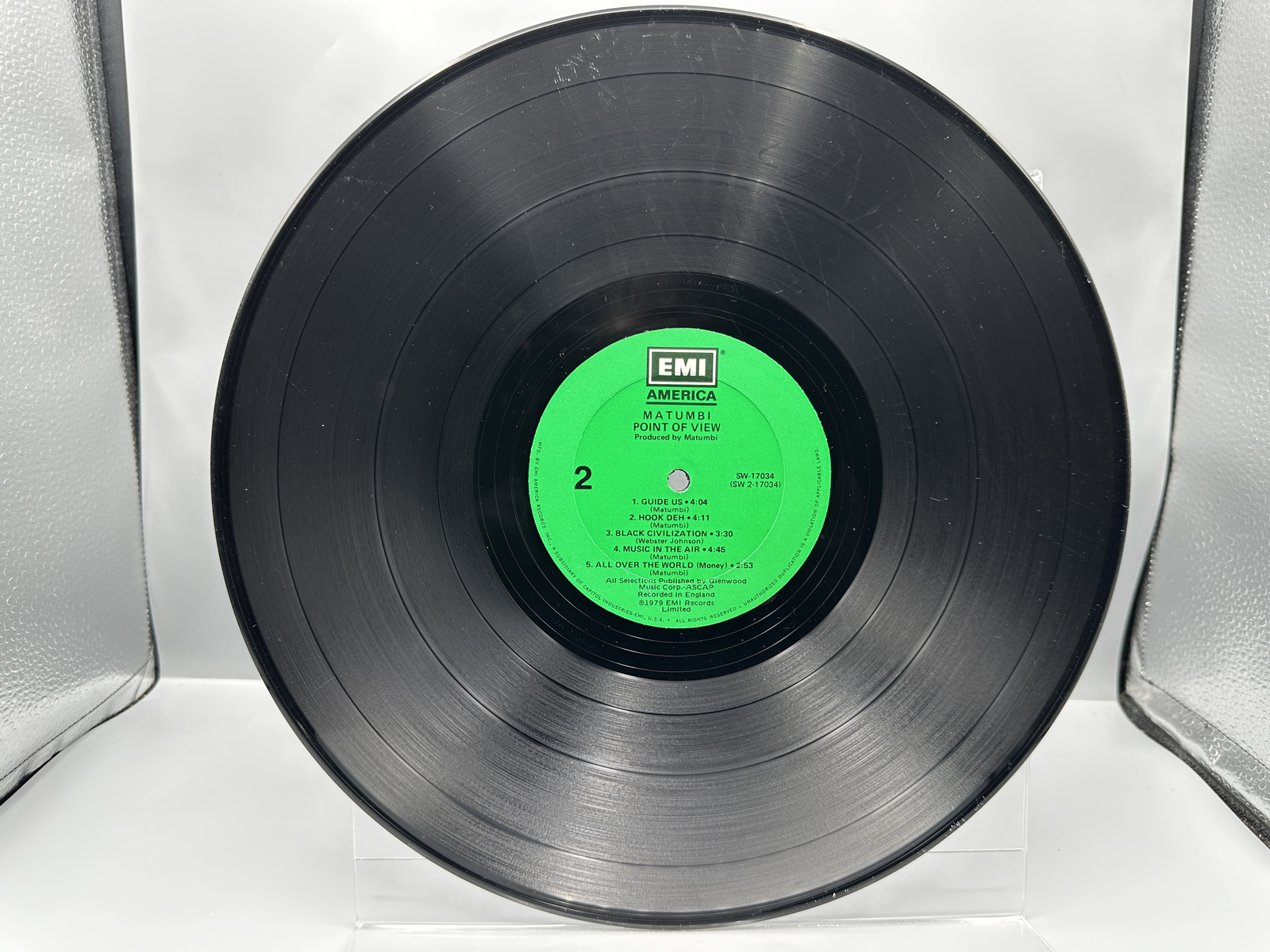 1979 EMI America Records Matumbi Point of View Vinyl Album - SW-17034