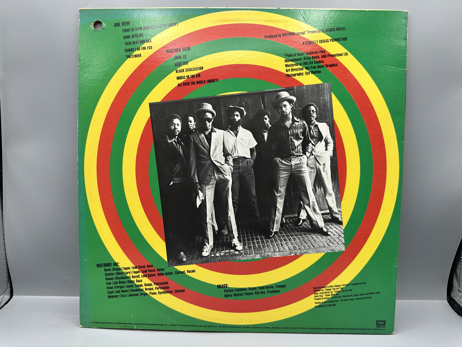 1979 EMI America Records Matumbi Point of View Vinyl Album - SW-17034