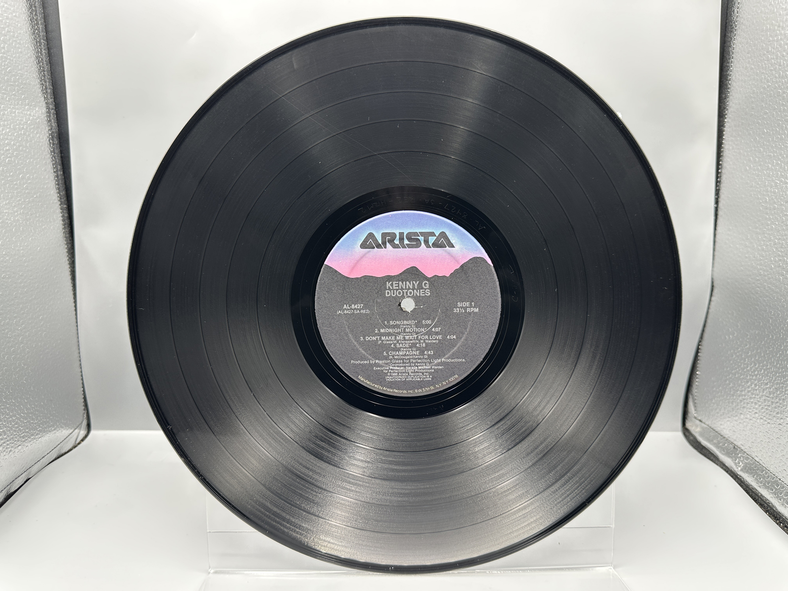1986 Arista Records Kenny G Duotones Vinyl Album - AL-8427