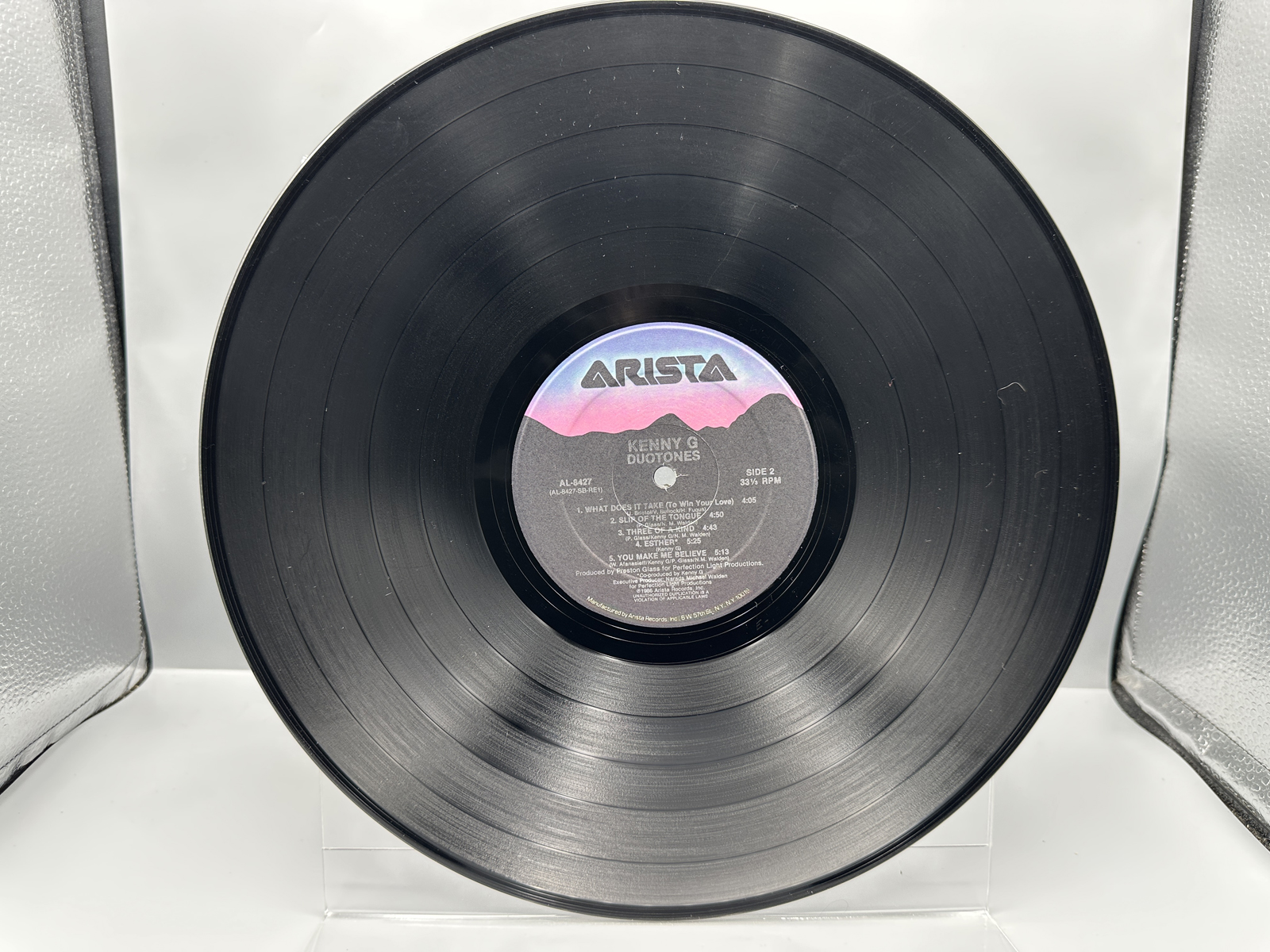 1986 Arista Records Kenny G Duotones Vinyl Album - AL-8427