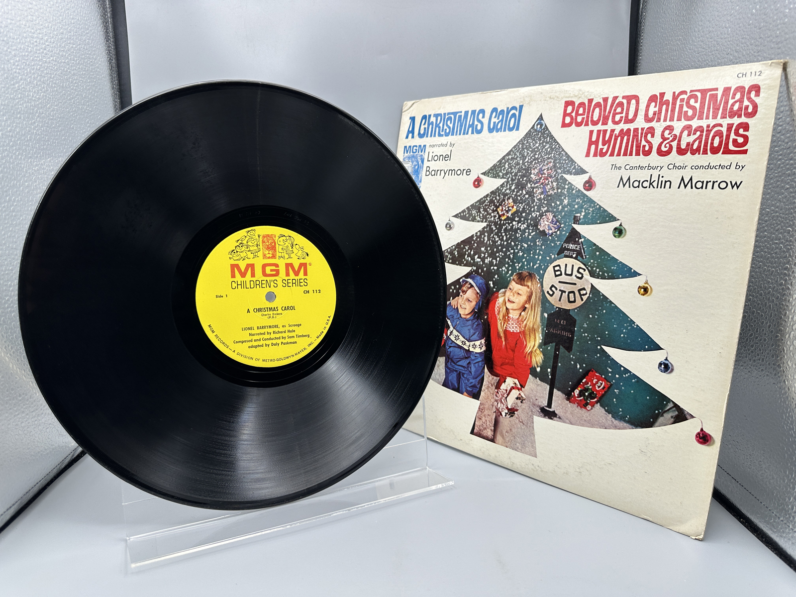 Unknown Release Date MGM Children's Series A Christmas Carol" & The Canterbury Choir "Beloved Christmas Hymns & Carols Vinyl Album - CH 112