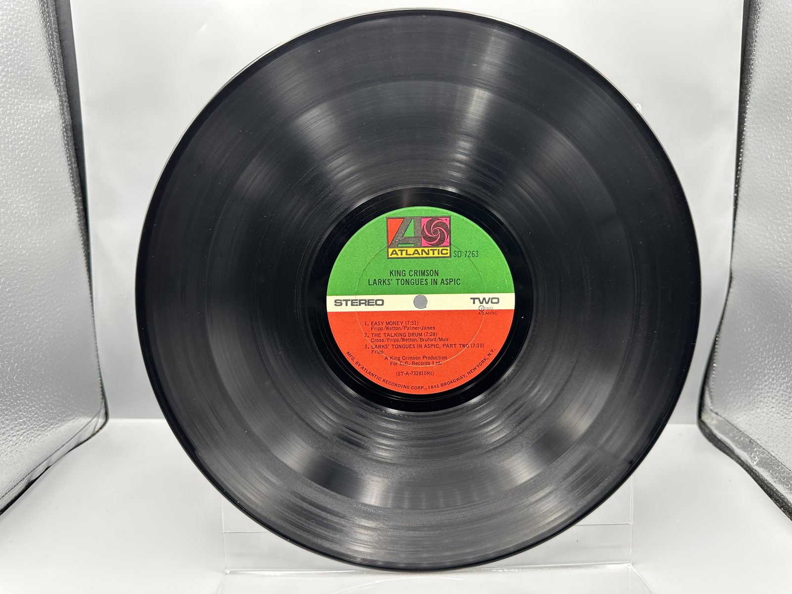 1973 Atlantic Records King Crimson Larks' Tongues in Aspic Vinyl Album - SD 7263