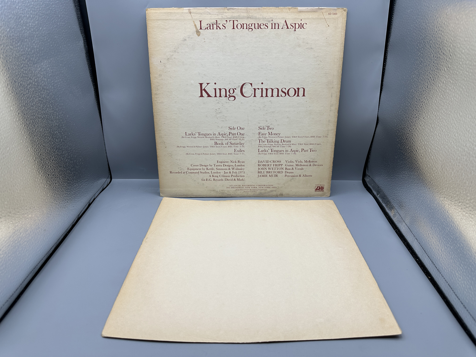 1973 Atlantic Records King Crimson Larks' Tongues in Aspic Vinyl Album - SD 7263