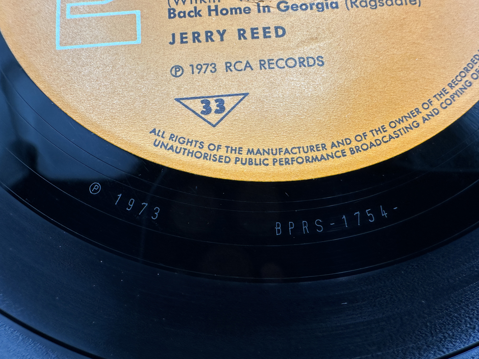 1973 RCA Records Jerry Reed Hot A' Mighty! Vinyl Album - LSP 4838