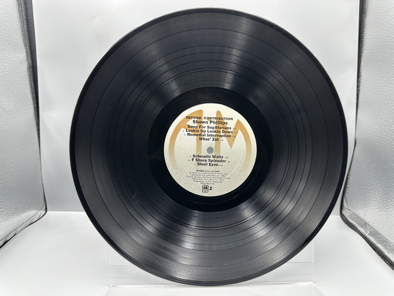 1970 A&M Records Shawn Phillips Second Contribution Vinyl Album - SP-4282