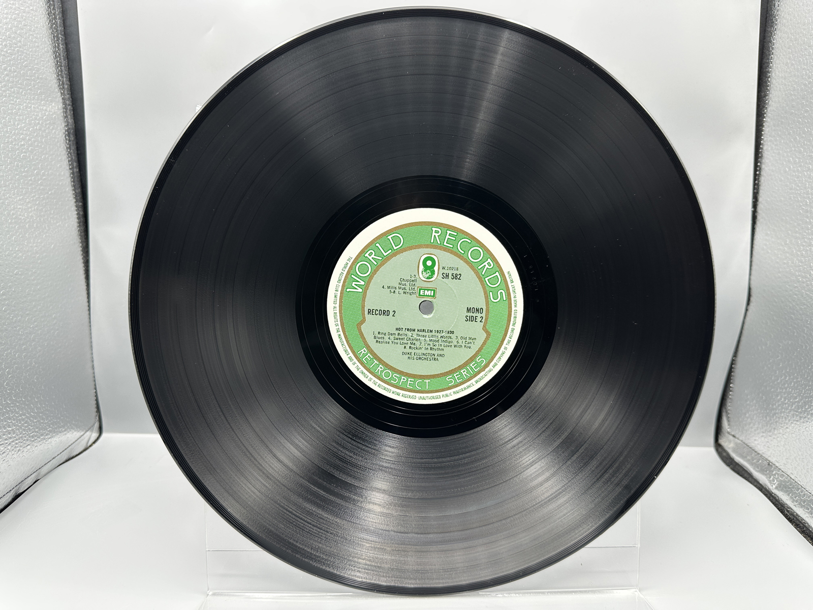 1975 World Records Duke Ellington Hot From Harlem 1927-1930 Retrospect Series Double LP Vinyl Album - SHB 58