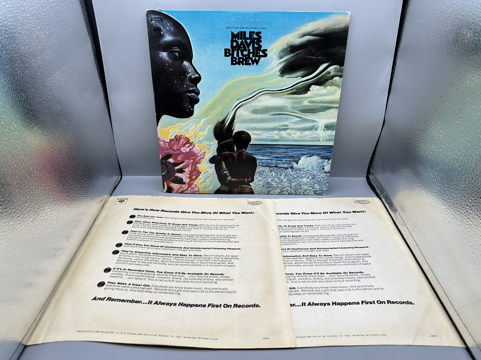 1970 Columbia Records Miles Davis Bitches Brew Double LP Vinyl Album - GP 26