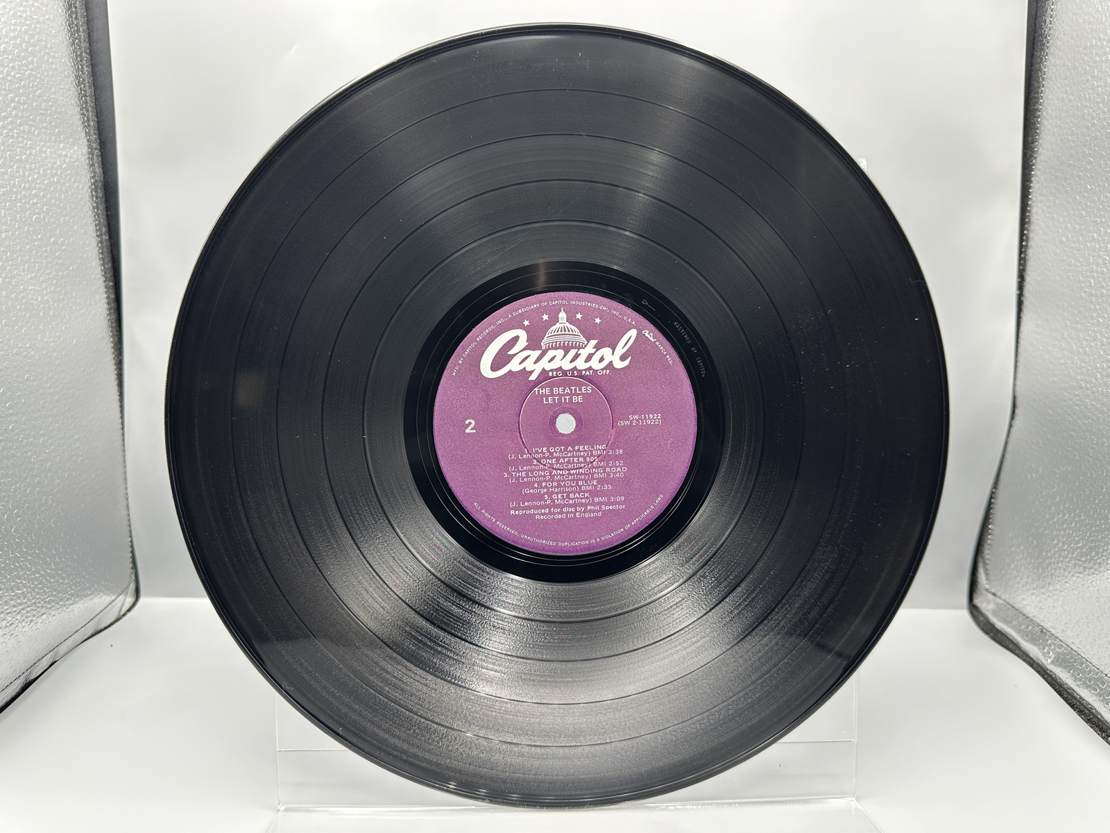 1970 Capitol Records The Beatles Let It Be Vinyl Album - SW-11922