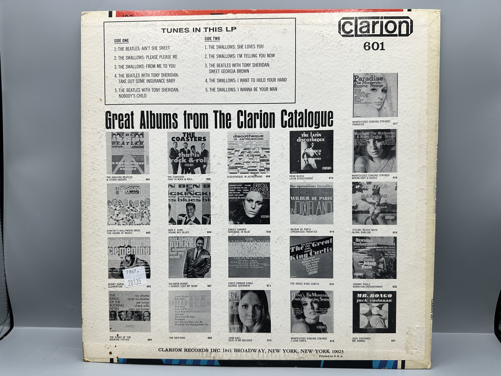 1965 Clarion Records The Amazing Beatles & Other Great English Group Sounds Vinyl Album - 601