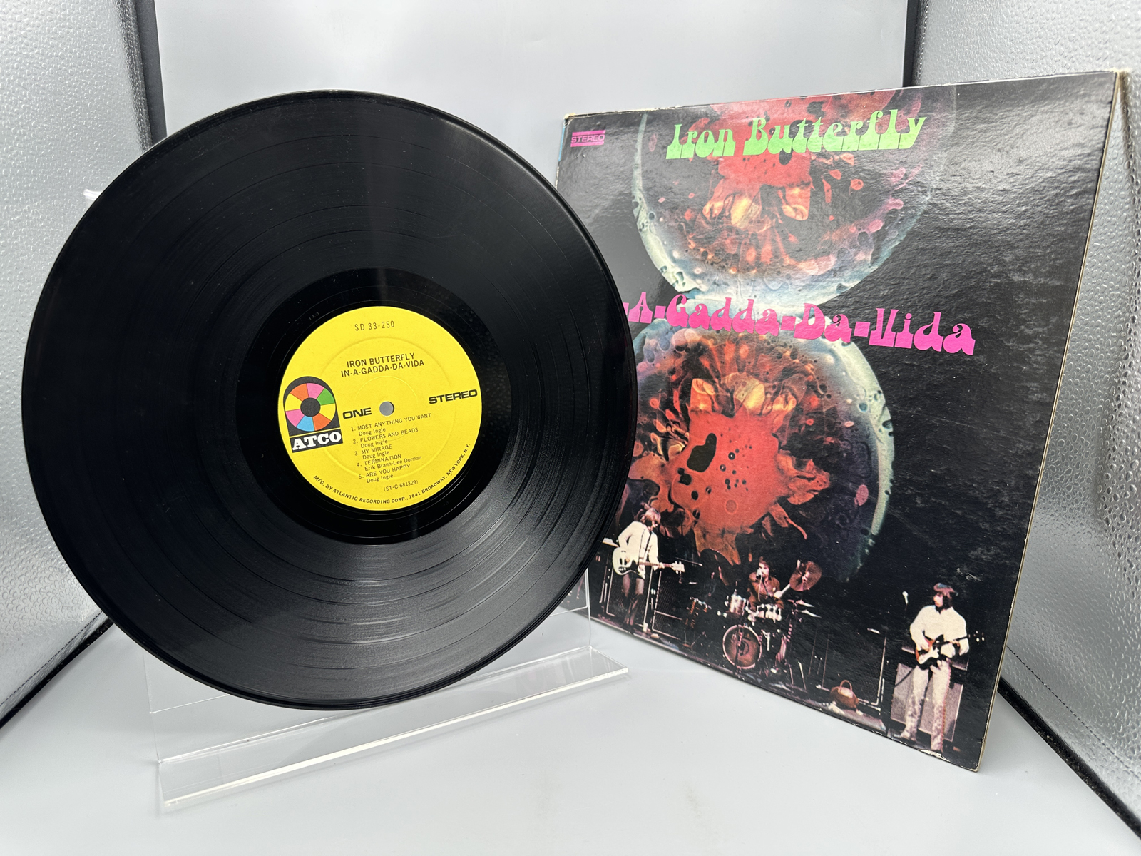 1968 ATCO Records Iron Butterfly In-A-Gadda-Da-Vida Vinyl Album - SD 33-250