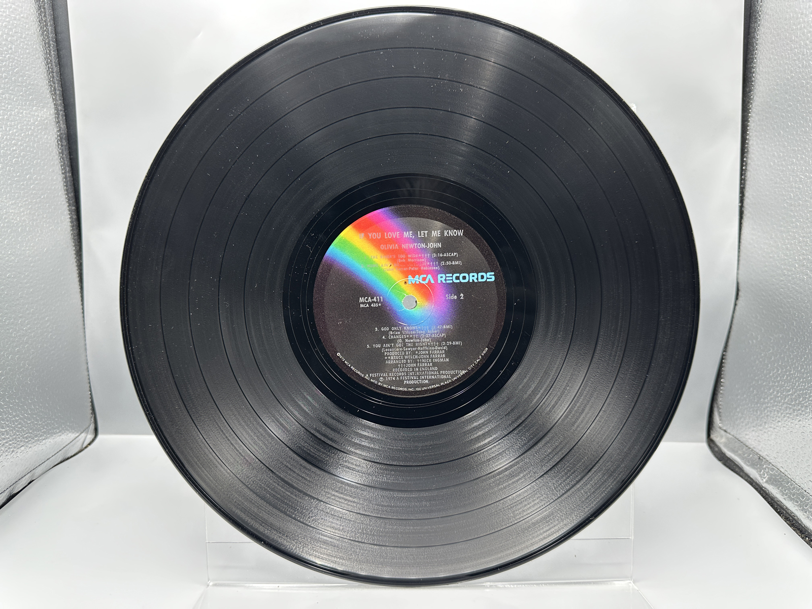 1974 MCA Records Olivia Newton-John If You Love Me, Let Me Know Vinyl Album - MCA-411
