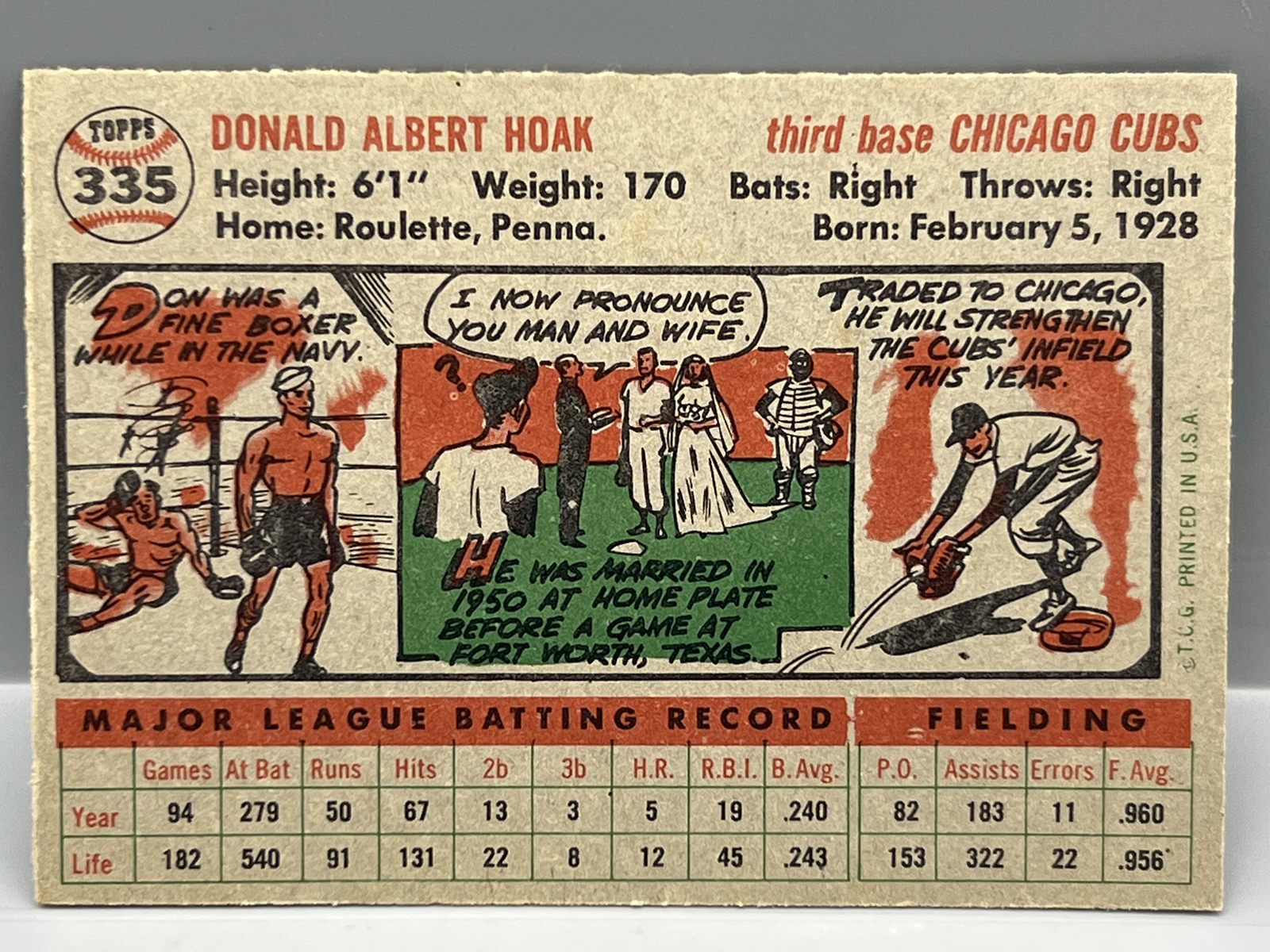1956 Topps Don Hoak #335
