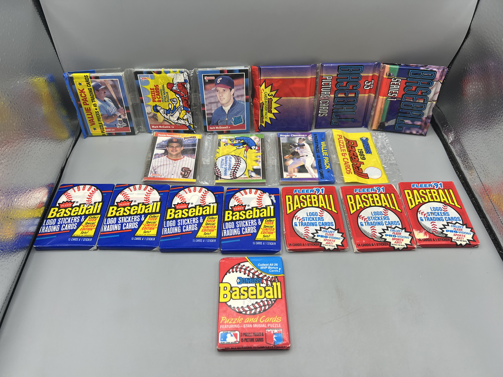 Assorted 1980s & 90s Baseball Unopened Wax Packs