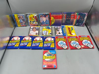 Assorted 1980s & 90s Baseball Unopened Wax Packs
