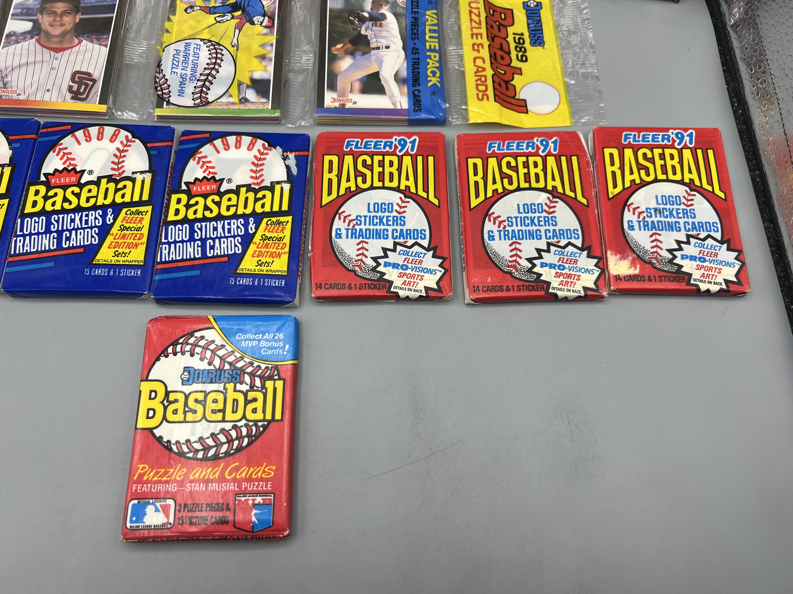 Assorted 1980s & 90s Baseball Unopened Wax Packs