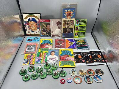 Assorted Baseball Memorabilia Lot W/ Unopened Packs