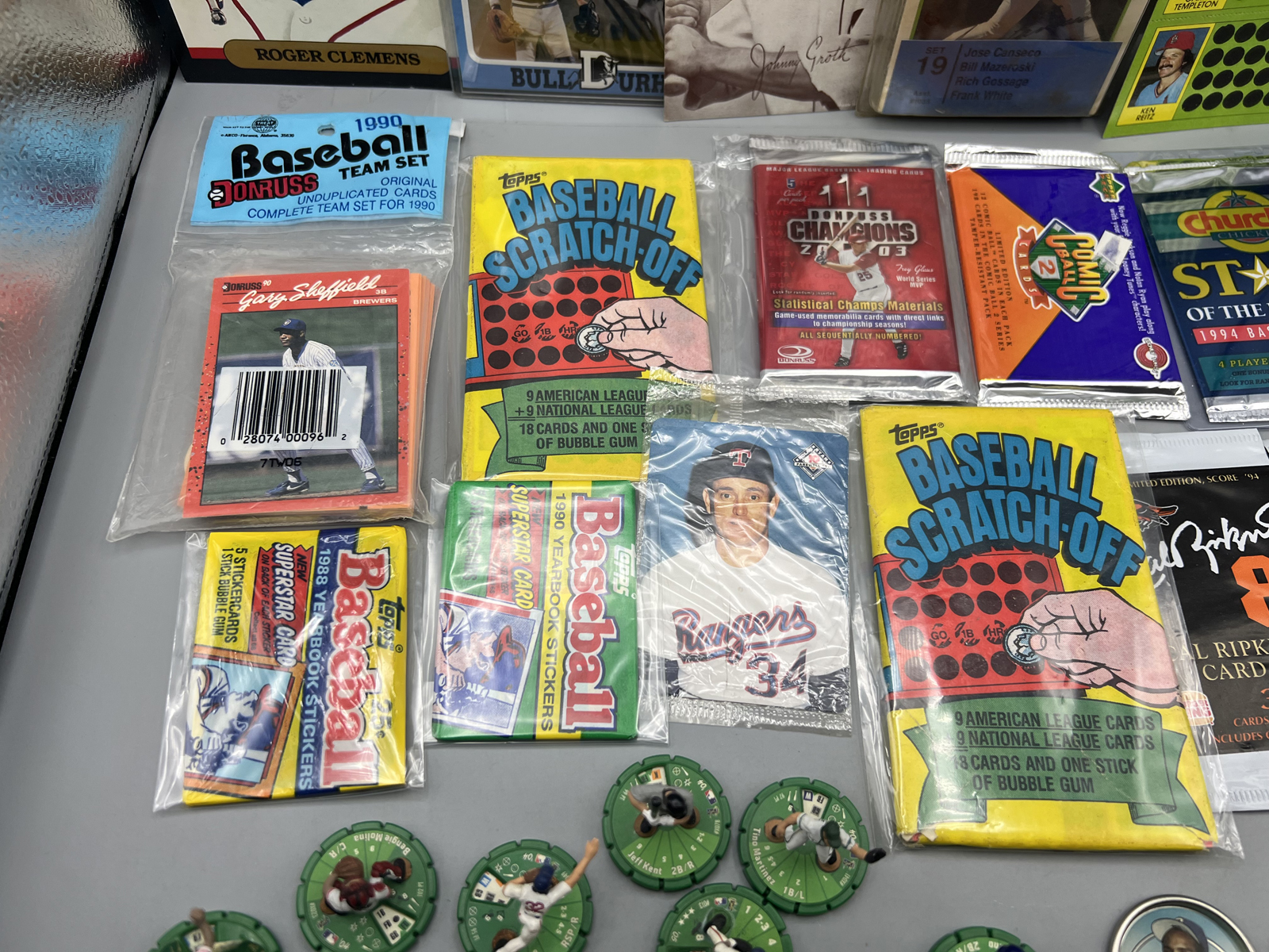 Assorted Baseball Memorabilia Lot W/ Unopened Packs