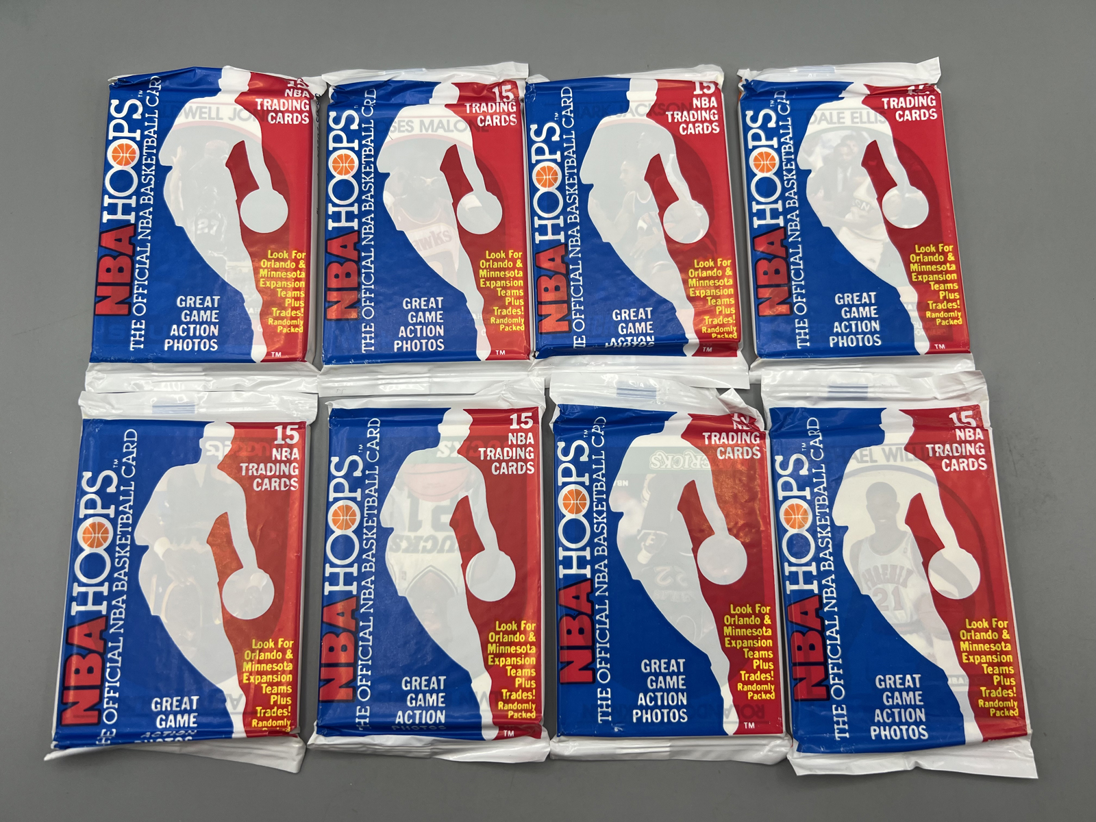 (8) 1989 Hoops Basketball Unopened Wax Packs