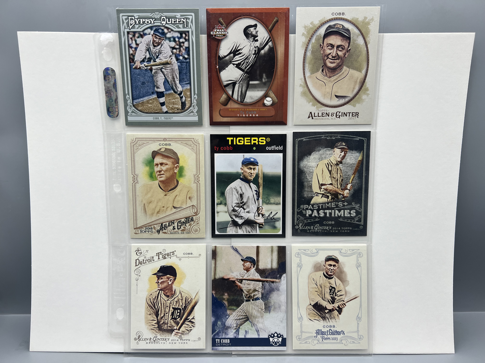 (9) Ty Cobb Baseball Cards