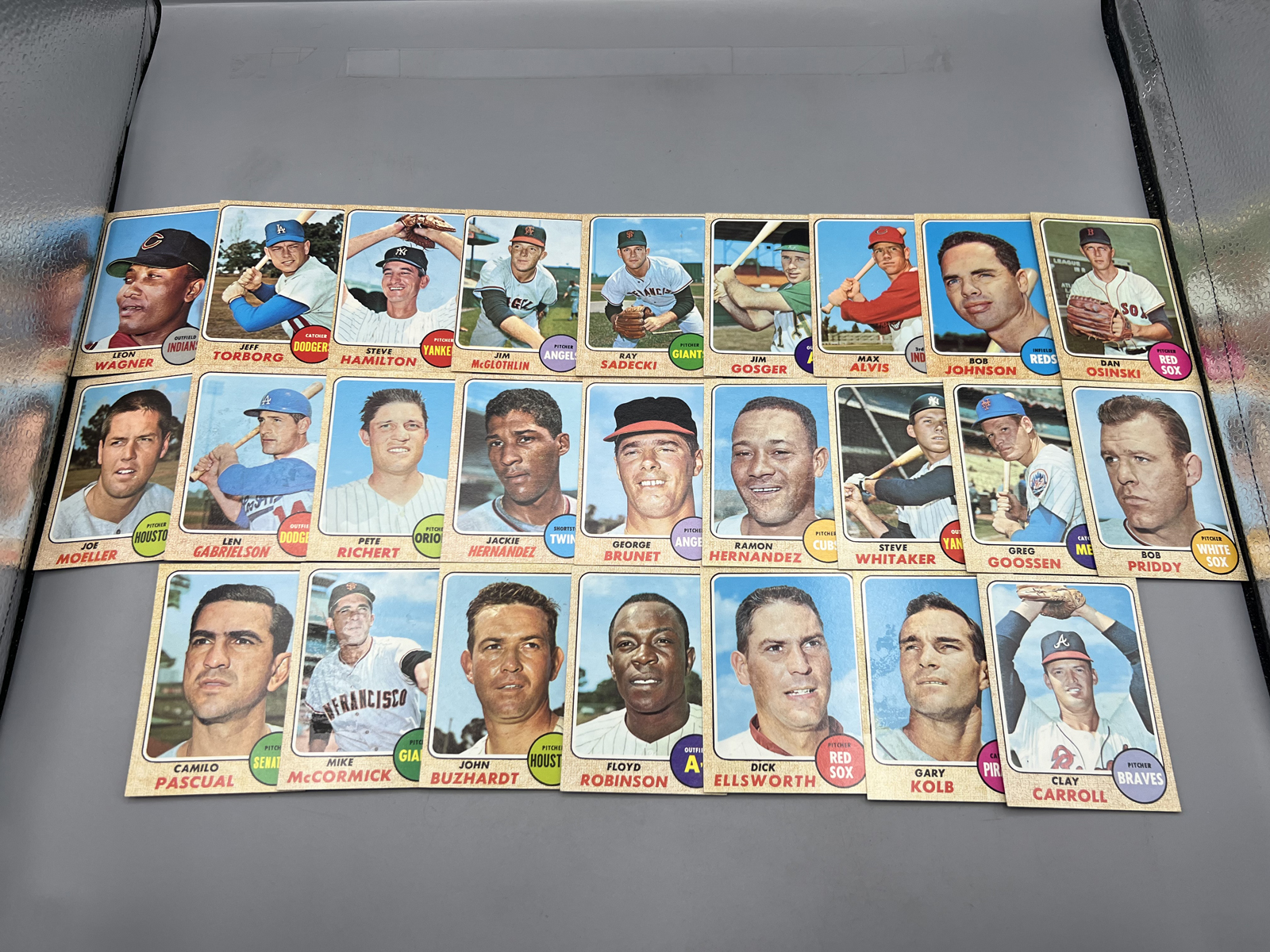 (25) 1968 Topps Baseball Cards - Varying Conditions