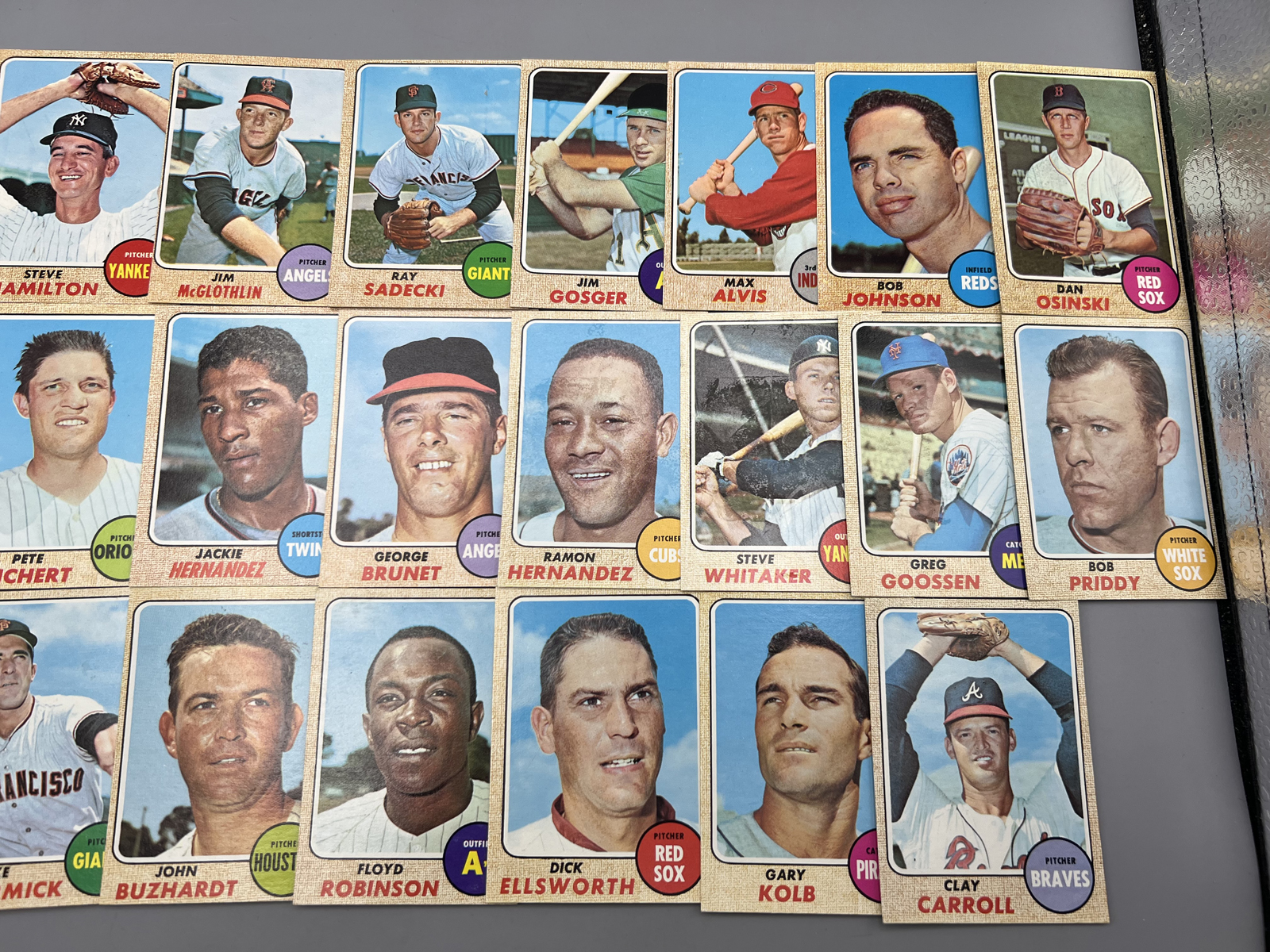 (25) 1968 Topps Baseball Cards - Varying Conditions