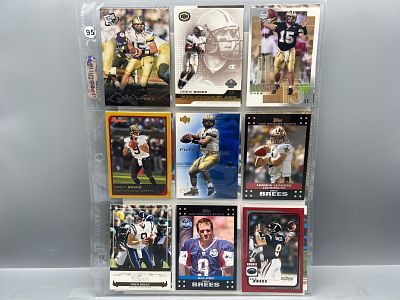 (18) Drew Brees Football Cards W/ (5) Rookies