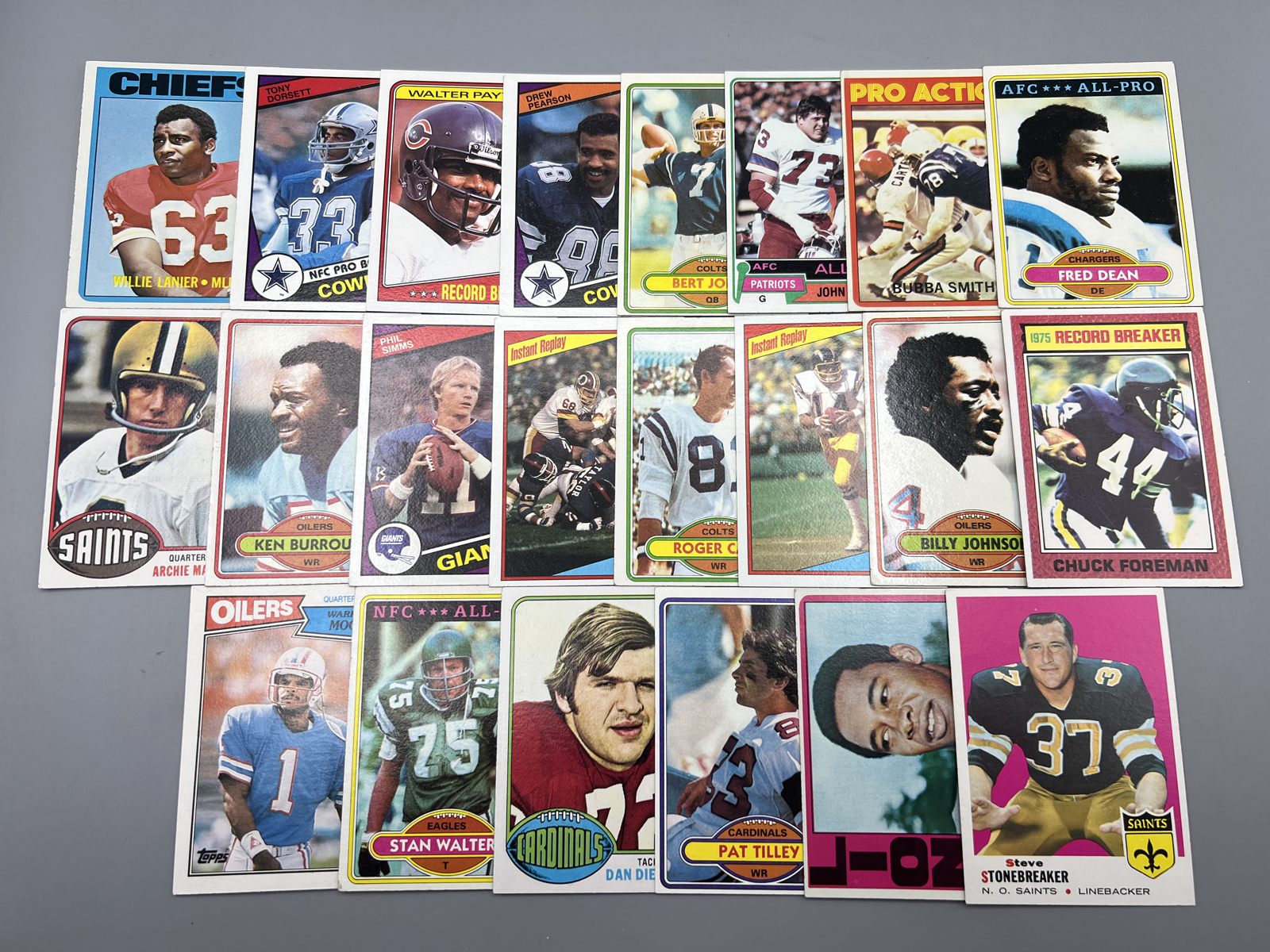 (22) Assorted Vintage Football Cards W/ Many Stars - Varying Conditions
