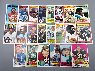 (22) Assorted Vintage Football Cards W/ Many Stars - Varying Conditions