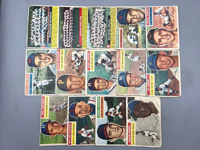 (14) 1956 Topps Baseball Cards - Varying Conditions
