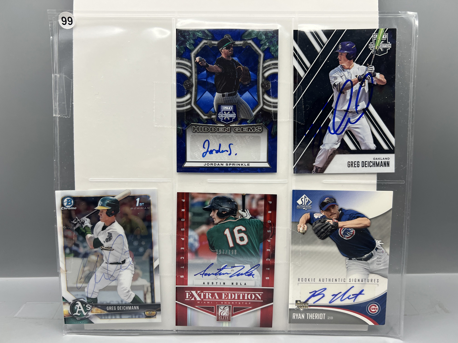(5) Assorted Baseball Autograph Cards - (3) Are Pack Pulled & (2) Are In Person With No COAs