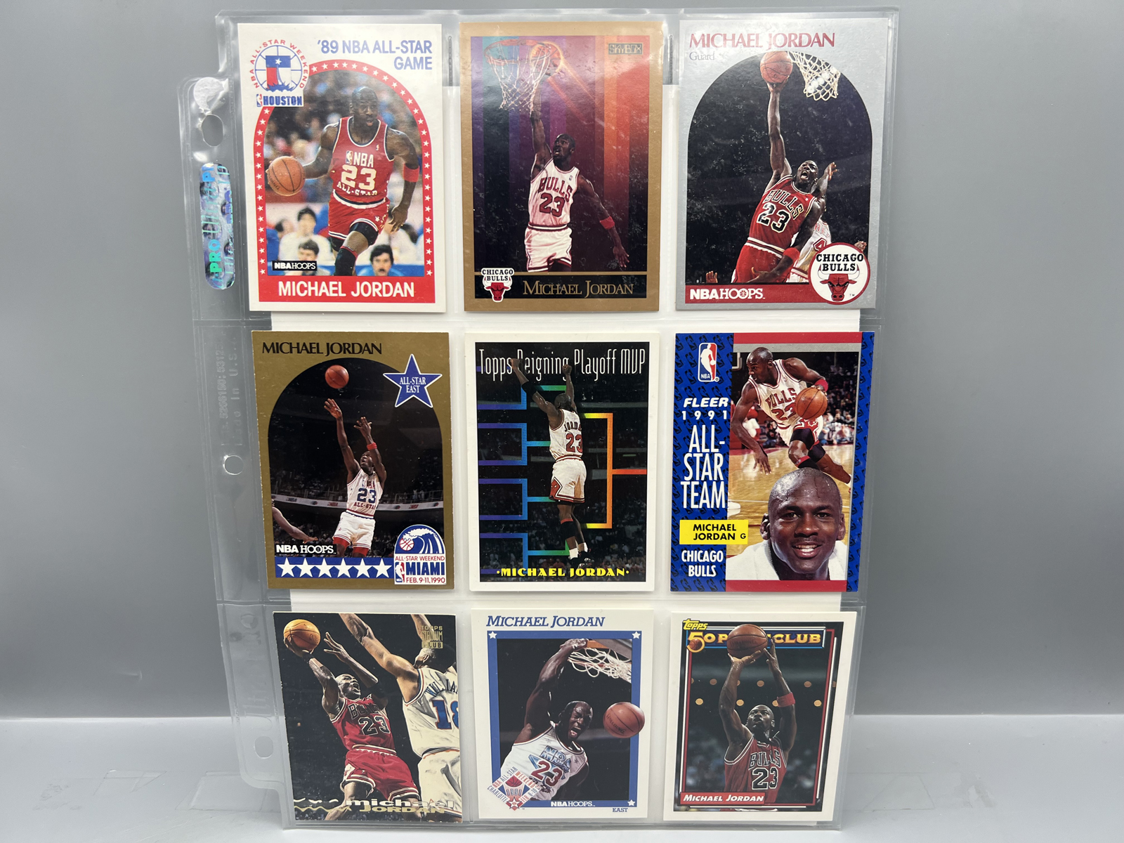 (9) Michael Jordan Basketball Cards - Varying Conditions