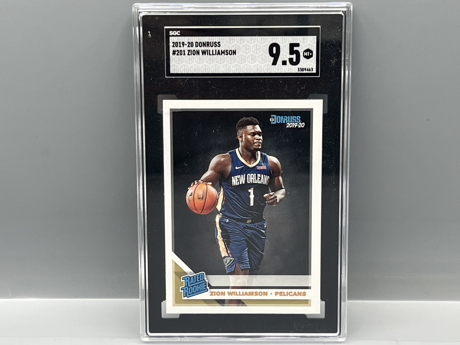 2019-20 Panini Donruss Zion Williamson RC #201 SGC Mint+ 9.5