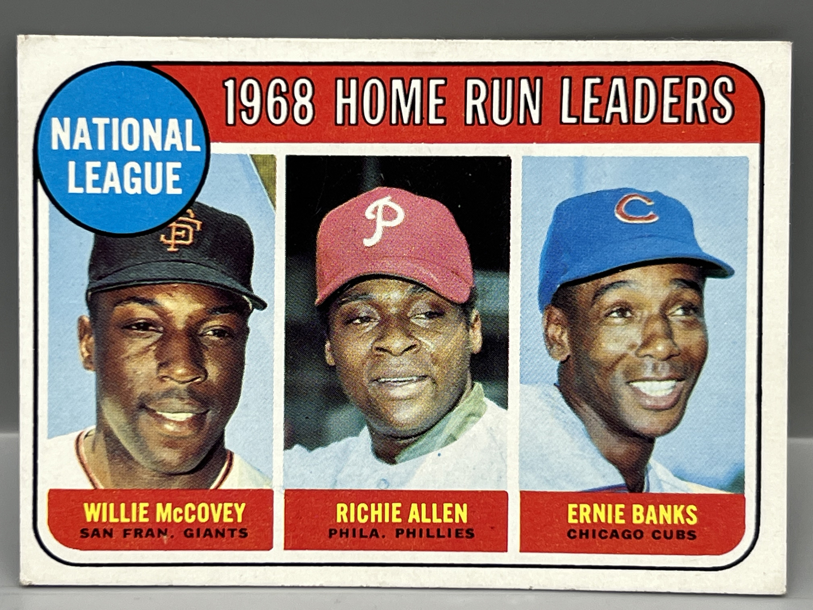 1969 Topps NL Home Run Leaders McCovey/Allen/Banks #6