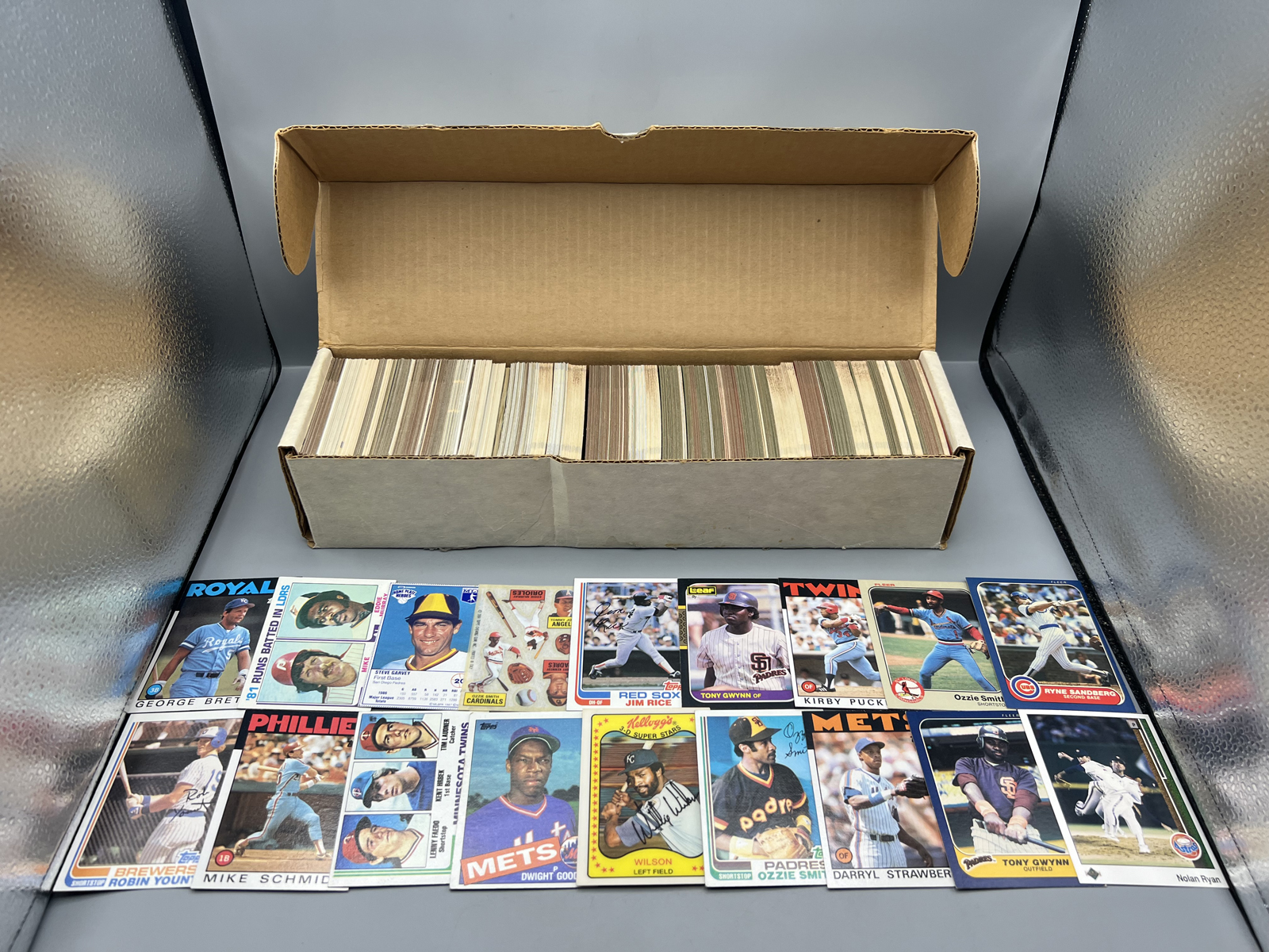 Box of (750+) Assorted Baseball Cards W/ Lots of Stars - Varying Conditions