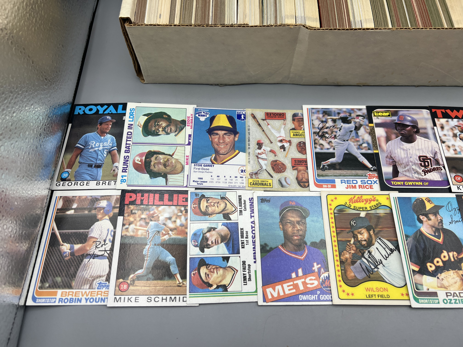Box of (750+) Assorted Baseball Cards W/ Lots of Stars - Varying Conditions