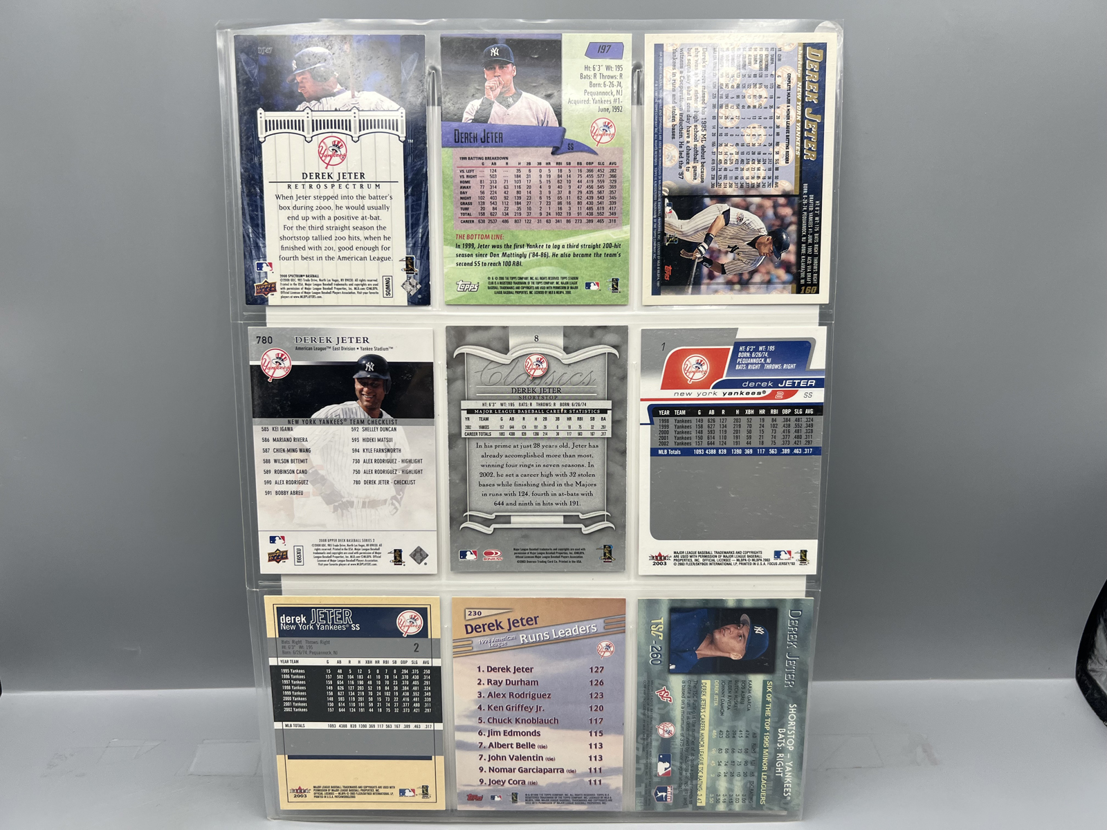 (9) Derek Jeter Baseball Cards