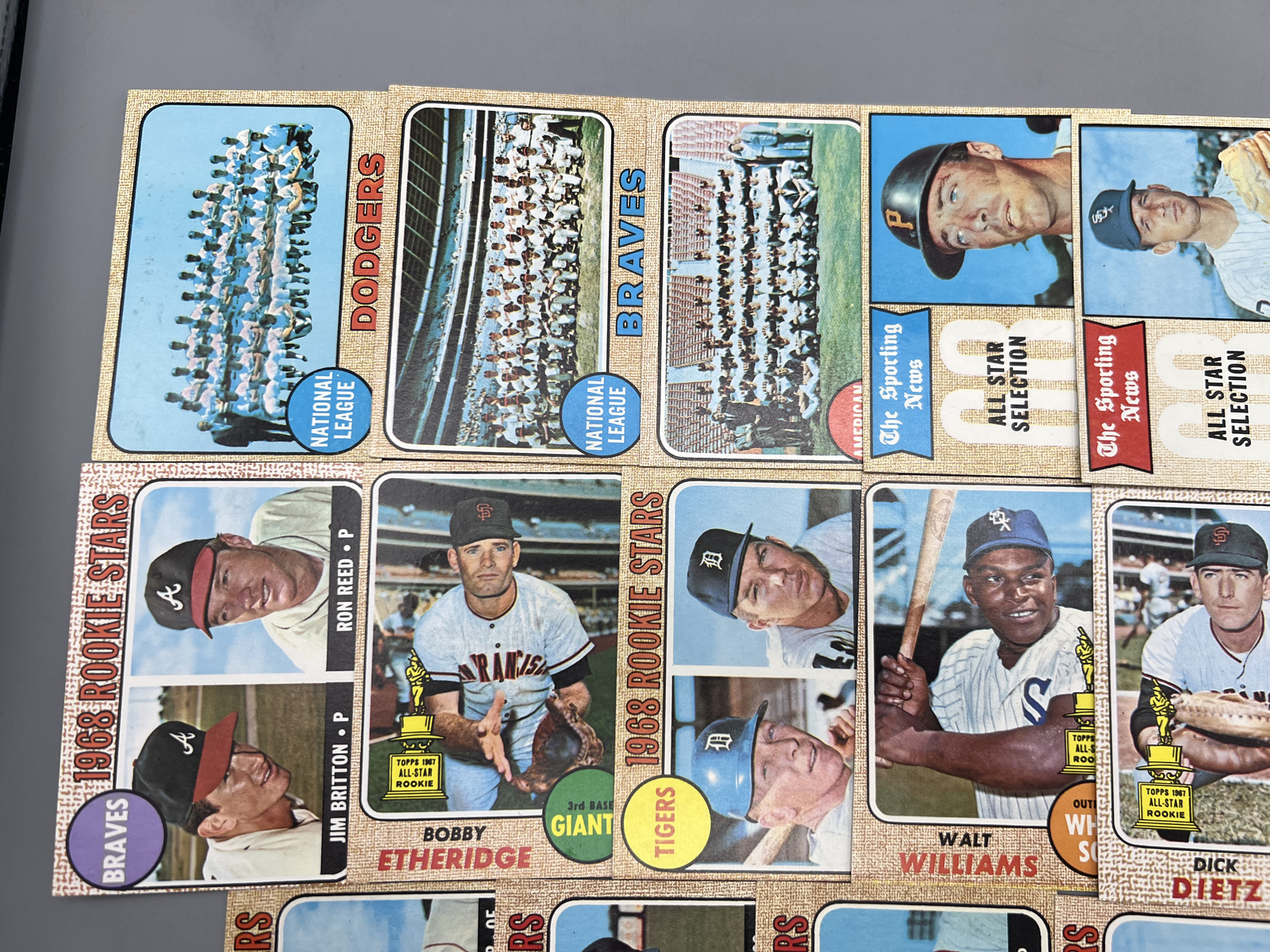 (19) 1968 Topps Baseball RCs, Manager, Team, & All Star Cards - Varying Conditions