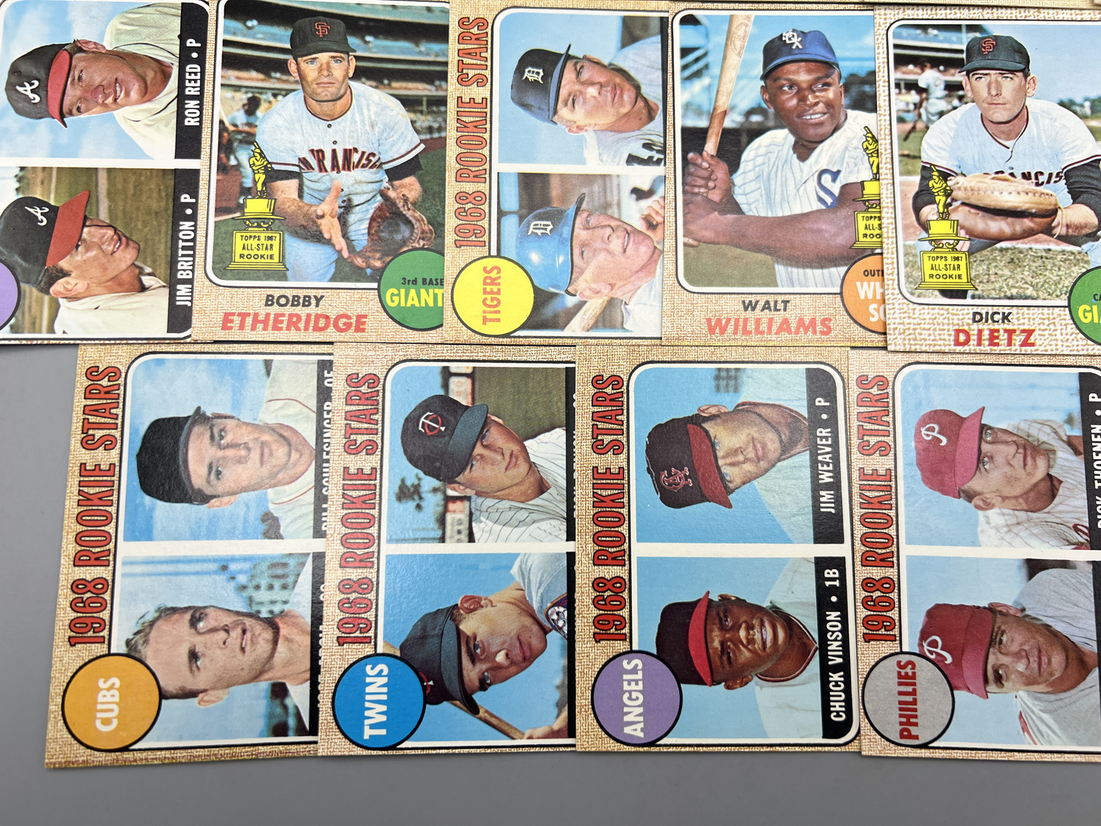 (19) 1968 Topps Baseball RCs, Manager, Team, & All Star Cards - Varying Conditions