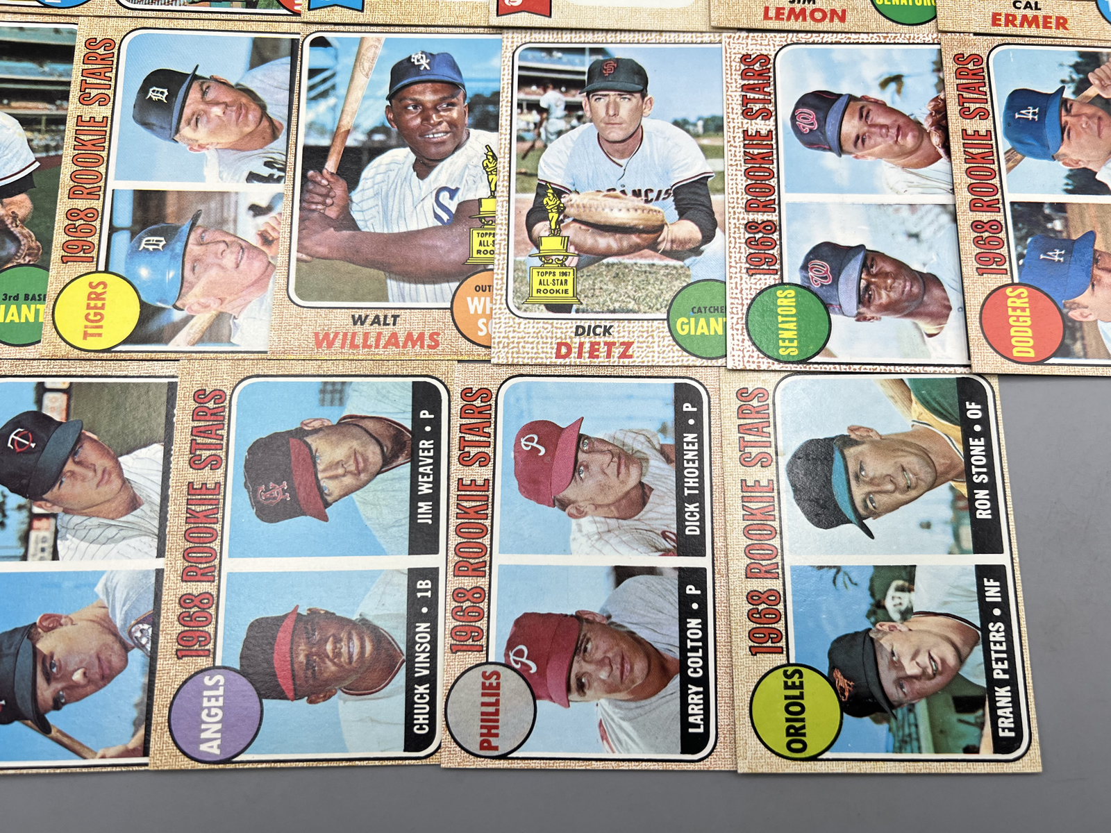 (19) 1968 Topps Baseball RCs, Manager, Team, & All Star Cards - Varying Conditions