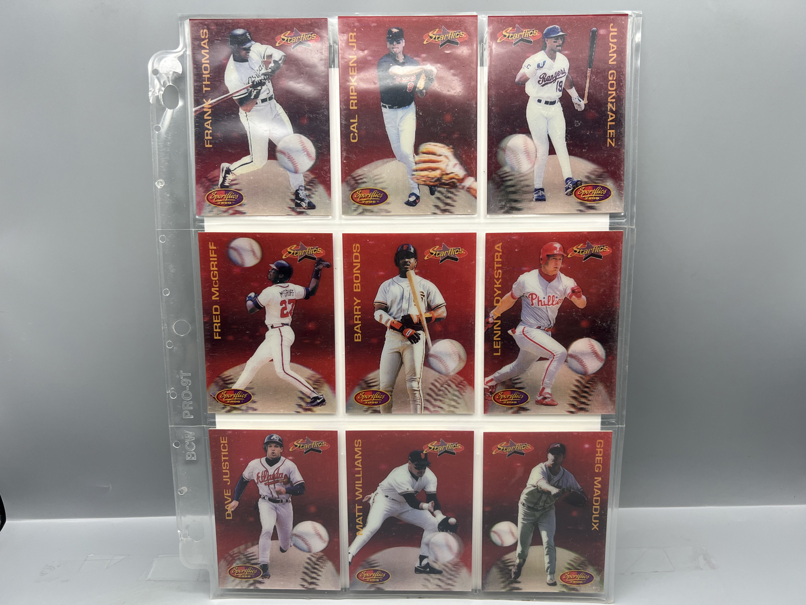 (9) 2000 Sportflics Baseball Starflics Inserts W/ Stars