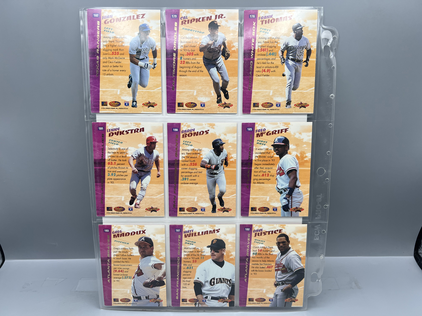 (9) 2000 Sportflics Baseball Starflics Inserts W/ Stars