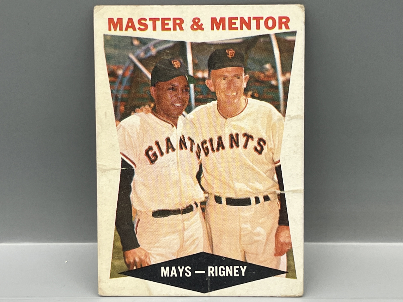 1960 Topps Master And Mentor Mays/Rigney #7