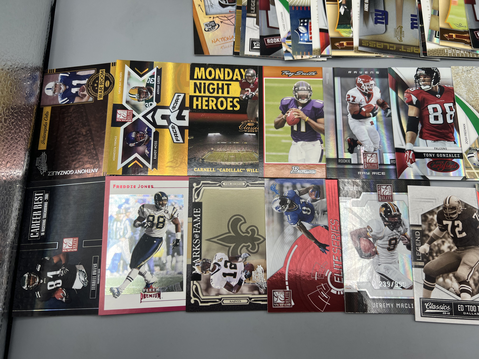 (35+) Assorted Football Serial Numbered Cards W/ Many Stars