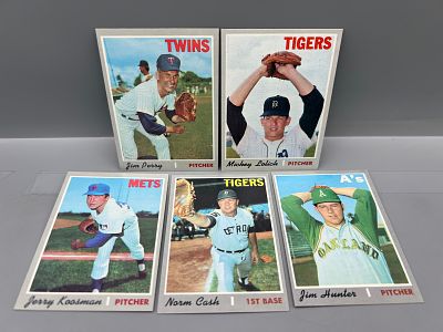 (5) 1970 Topps Star Player Cards W/ High Number - Varying Conditions